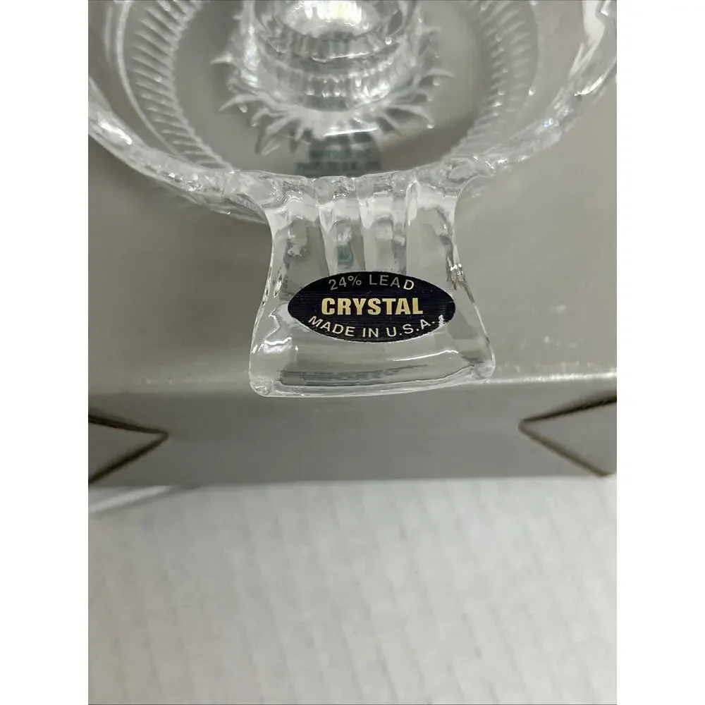 Vintage Retired Partylite P0458 Crystal Chamberstick Candleholder NEW NOS - Picture 4 of 5